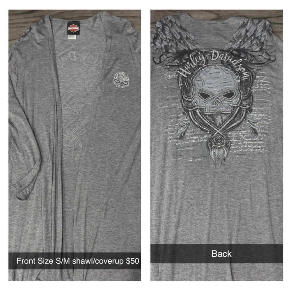 Harley-Davidson Gray Skull Wing Drape